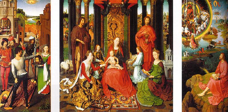 Hans Memling Triptych of St.John the Baptist and St.John the Evangelist China oil painting art
